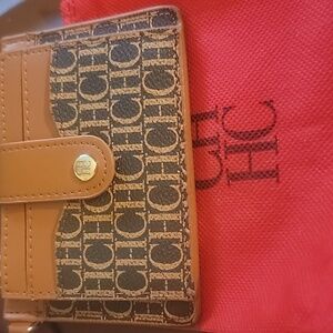 Elegant CH  Brown and Tan Card Holder